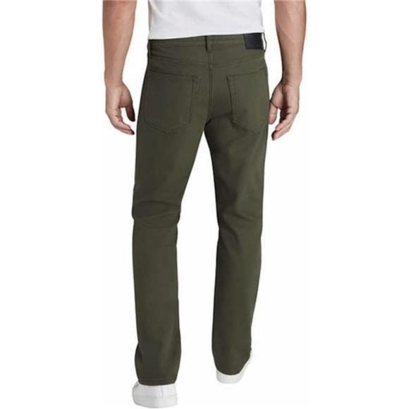 Weatherproof Vintage Fleece Lined Stretch Canvas Pants Olive Branch Men's NWT - Picture 2 of 4